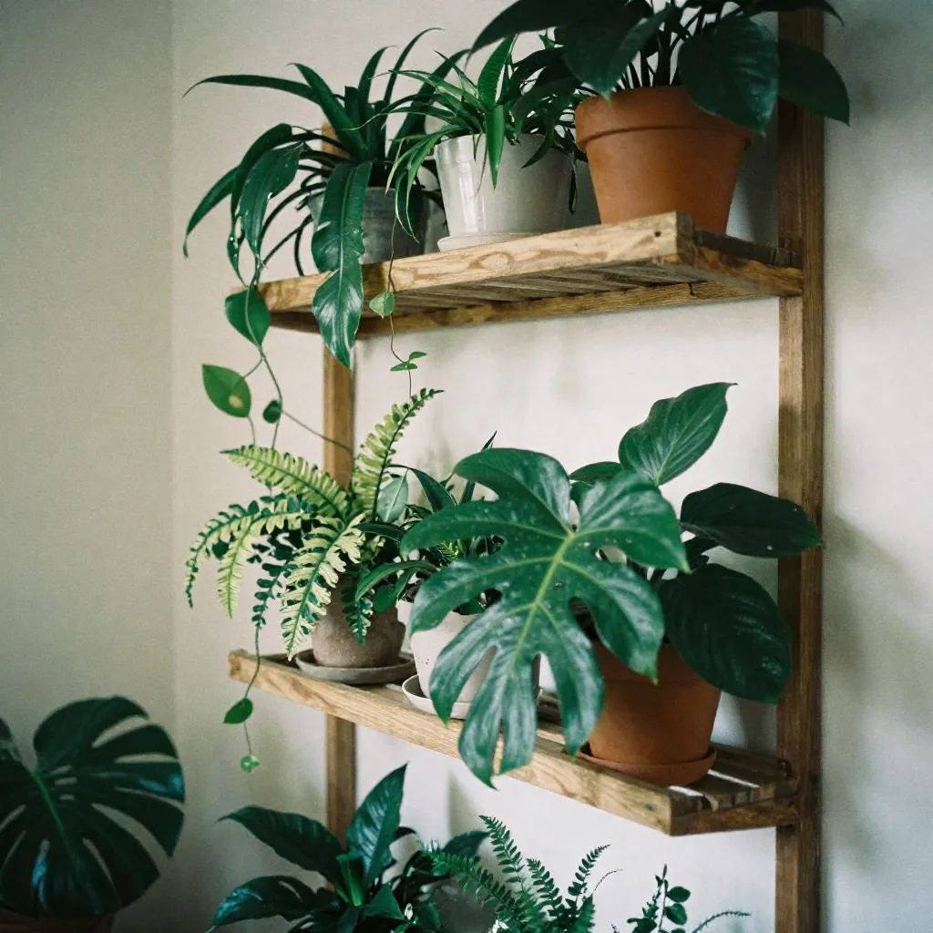 Maintenance technician calibrating vertical garden system